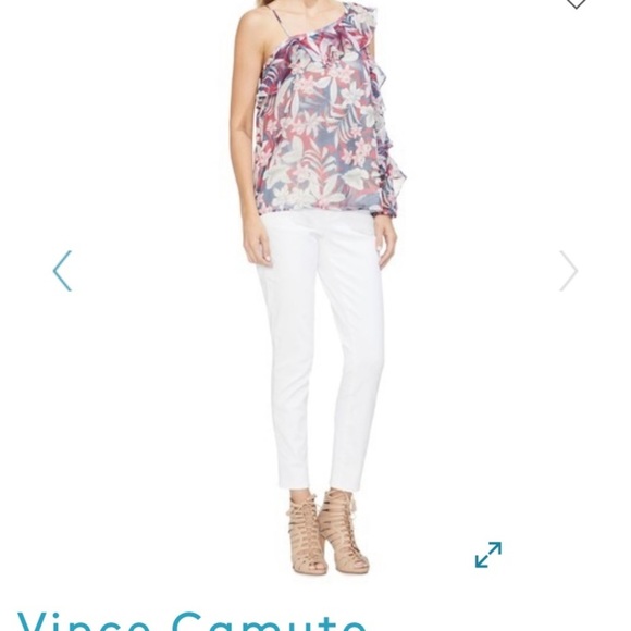 Vince Camuto one shoulder blouse. Size L 12/14 - Picture 3 of 8